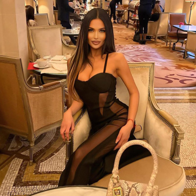 Black jumpsuit wide-leg pants suit 19