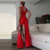 Red vest wide leg jumpsuit 16