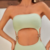 Green dress knitted dress 4