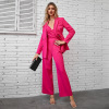 Pink Temperament Tube Top Jumpsuit Two-piece Set 6