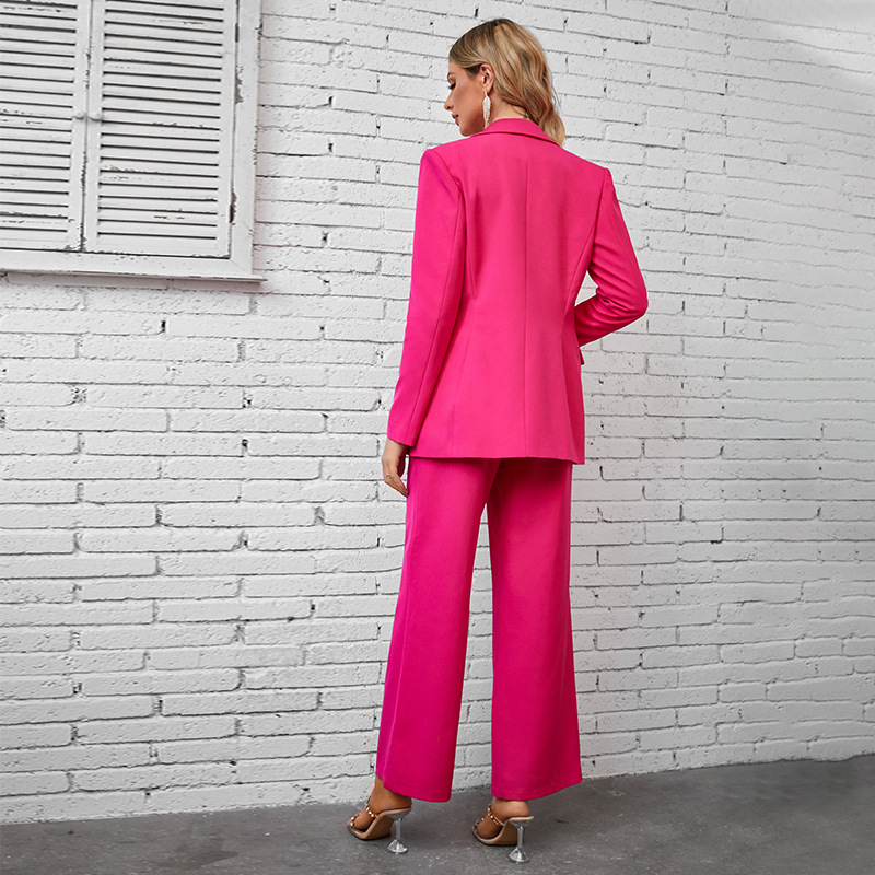 Pink Temperament Tube Top Jumpsuit Two-piece Set 6