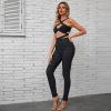 Black cross bodysuit set 17
