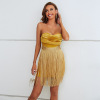 Yellow fringe fashion skirt 23