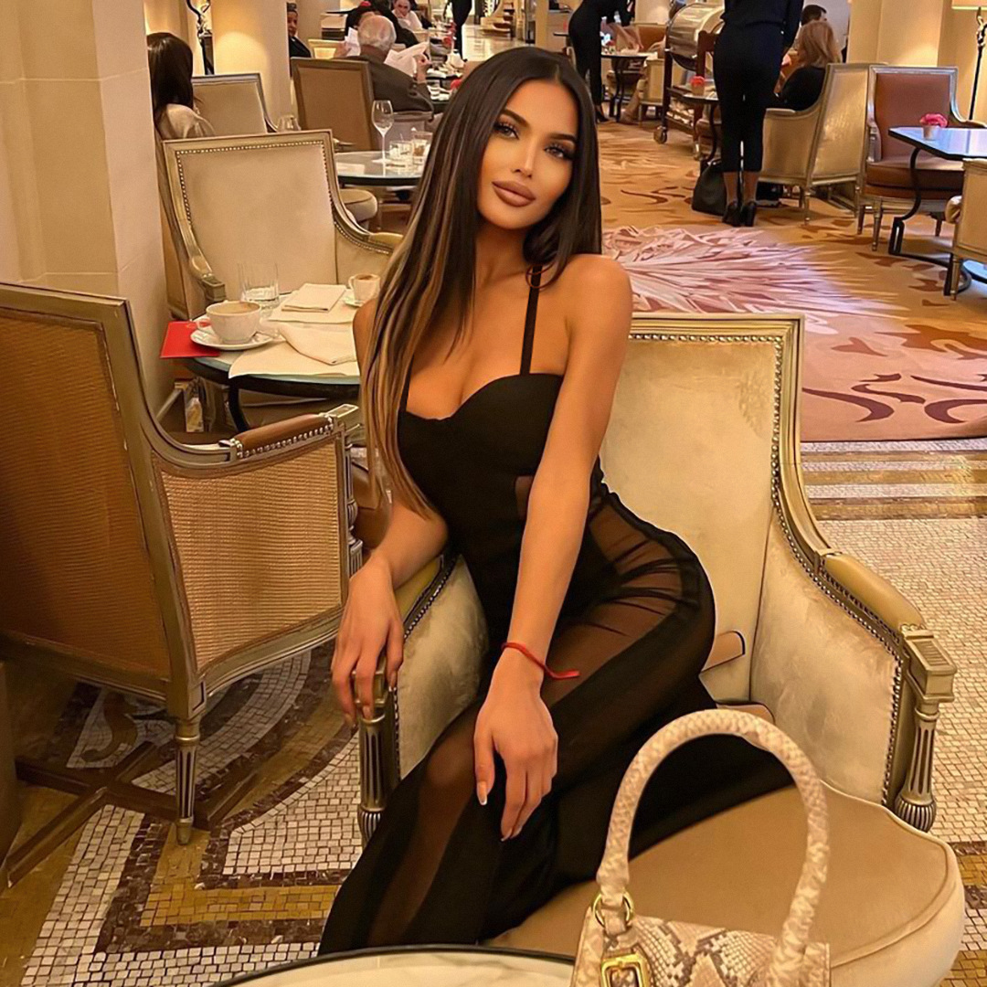 Black mesh wide-leg jumpsuit 48