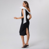 Black and white slim bow dress 46