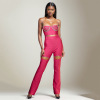Pink rhinestone jumpsuit two-piece suit 54