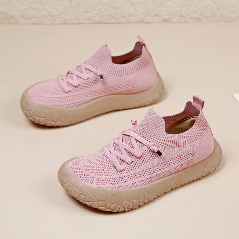 Women Breathable Knit Slip On Casual Walking Shoes