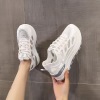 Women Hollow Mesh Breathable White Casual Sneakers